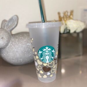 Starbucks Heart Pattern custom Cold Cup